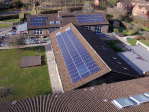 Solar panels at Great Lindford