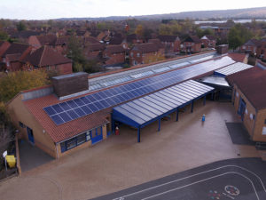 Solar panels at Heronshaw School